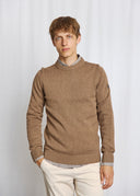 Bruun & Stengade Men's Cotton Crew Sweater - Brown
