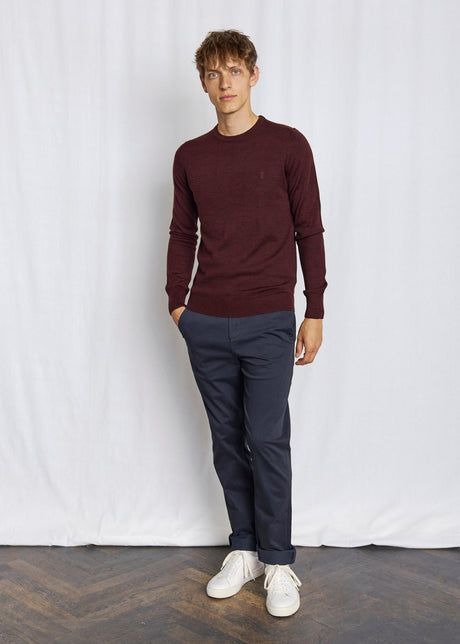 Bruun & Stengade Men's Crew Sweater - Bordeaux