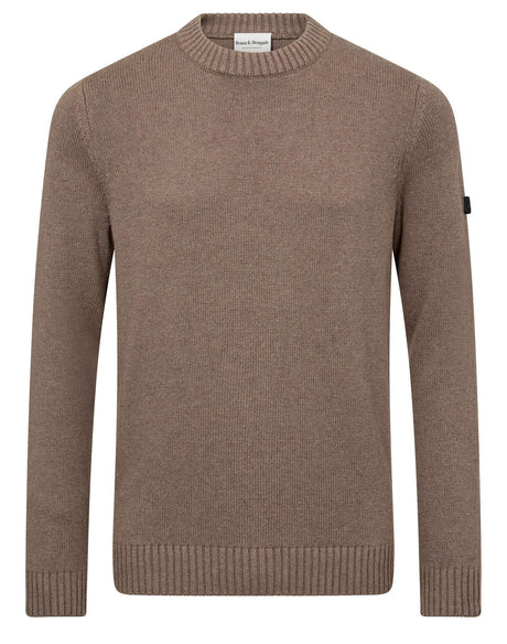 Bruun & Stengade Men's Rapa Regular Fit Knit Sweater - Brown