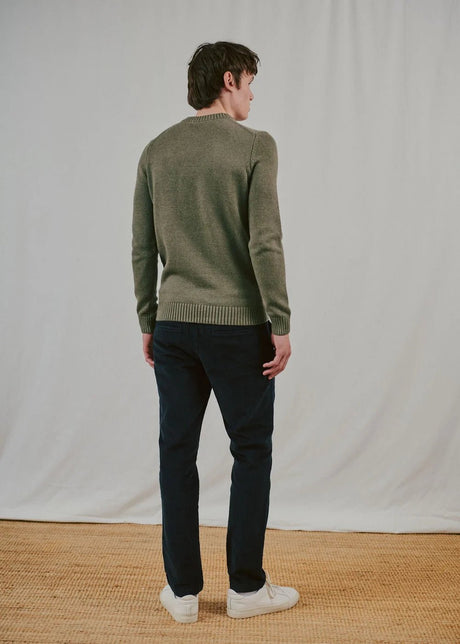 Bruun & Stengade Men's Rapa Regular Fit Knit Sweater - Olive