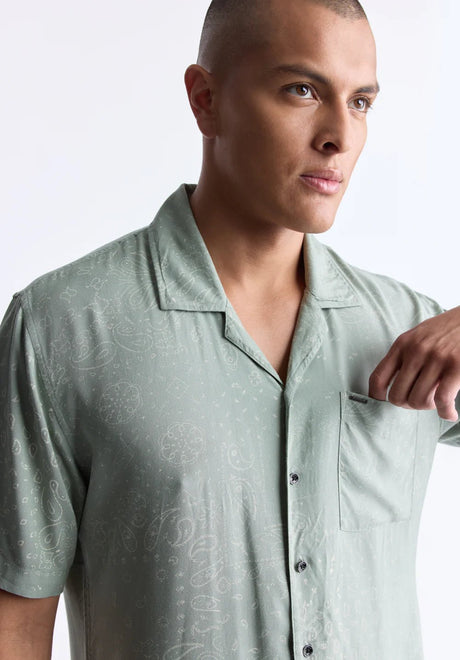 Buffalo Men's Santi SS Shirt - Iceberg Green