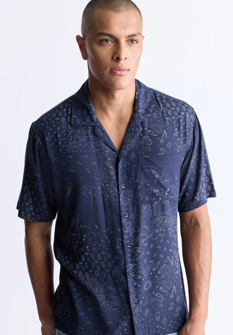 Buffalo Men's Santi SS Shirt - Midnight Blue