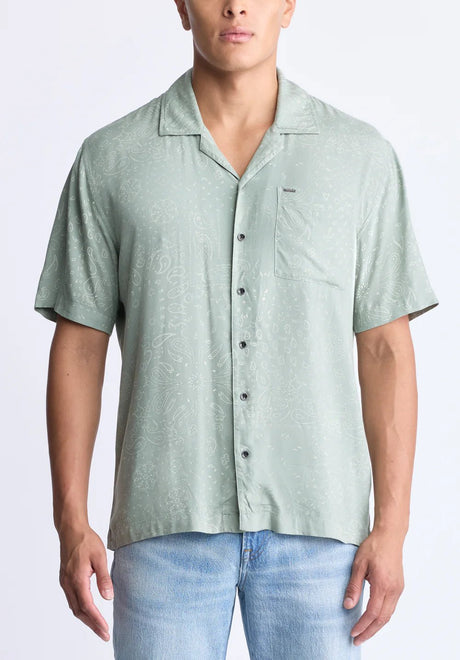 Buffalo Men's Santi SS Shirt - Iceberg Green
