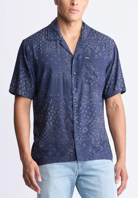 Buffalo Men's Santi SS Shirt - Midnight Blue