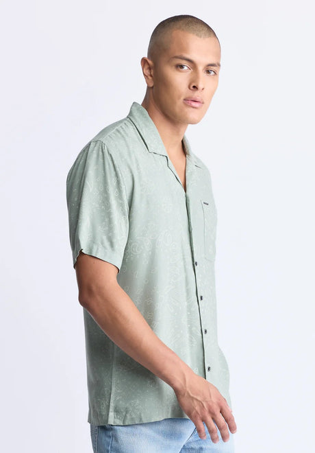 Buffalo Men's Santi SS Shirt - Iceberg Green