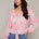 Carre Noir Women's Print Blouse - Pink/Green