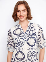 Charlie B Women's 3/4 Sleeve Henley Dress - A&M Clothing & Shoes Westlock