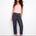 Charlie B Women's Belted Cross Hatch Denim Pants - Deep Blue