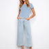 Charlie B Women's Belted Stretch Denim Wide Leg Pants - A&M Clothing & Shoes