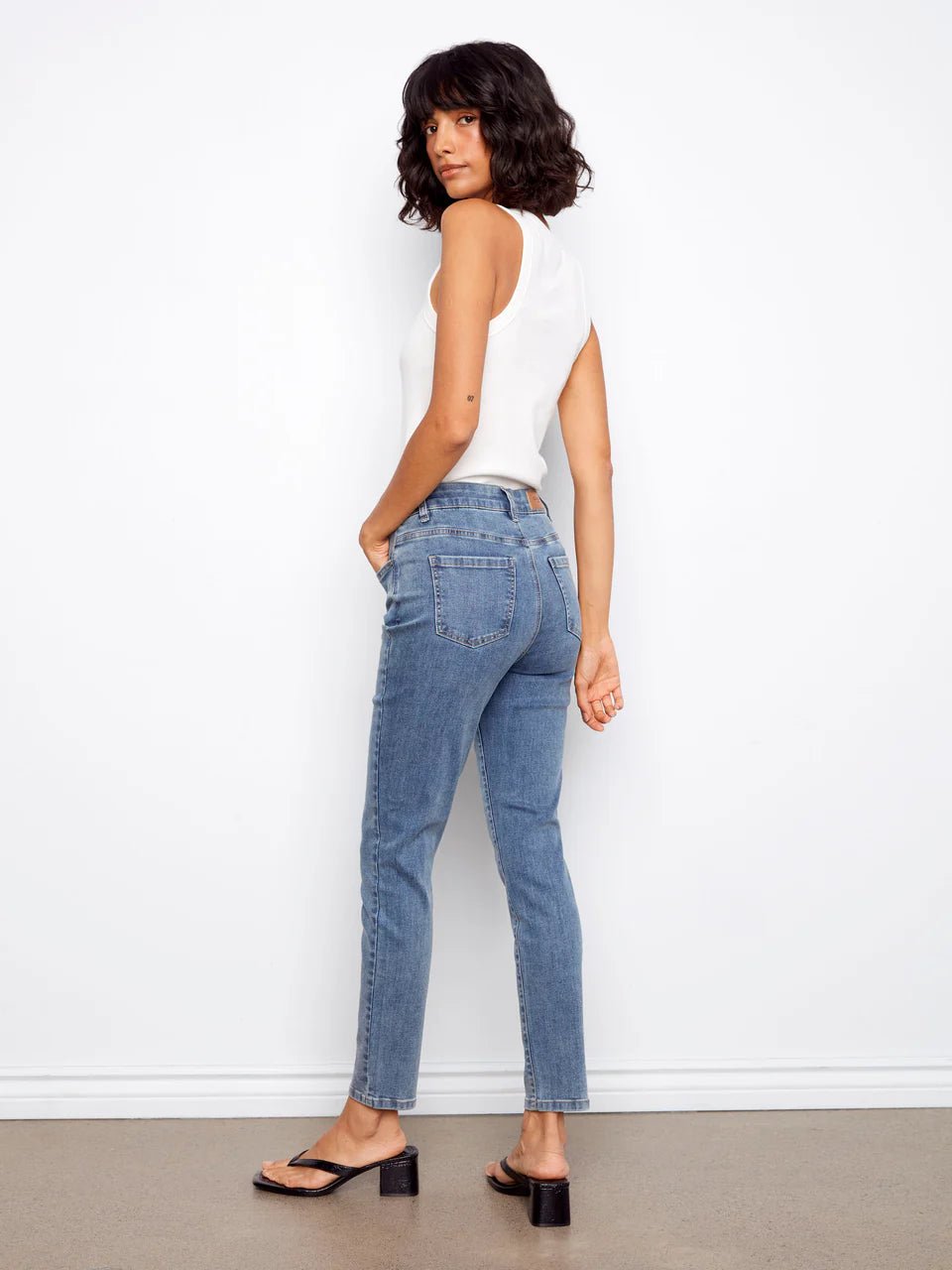 Charlie B Women's Claudia Slim Leg Jeans - Medium Blue