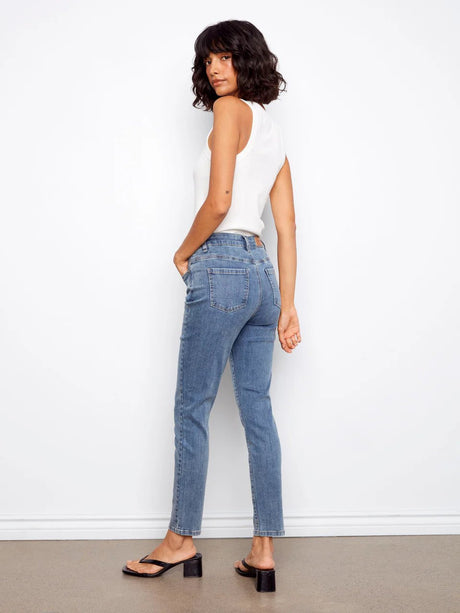 Charlie B Women's Claudia Slim Leg Jeans - Medium Blue