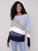 Charlie B Women's Color Block Sweater - Snowflake