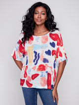 Charlie B Women's Cotton Printed Blouse - A&M Clothing & Shoes