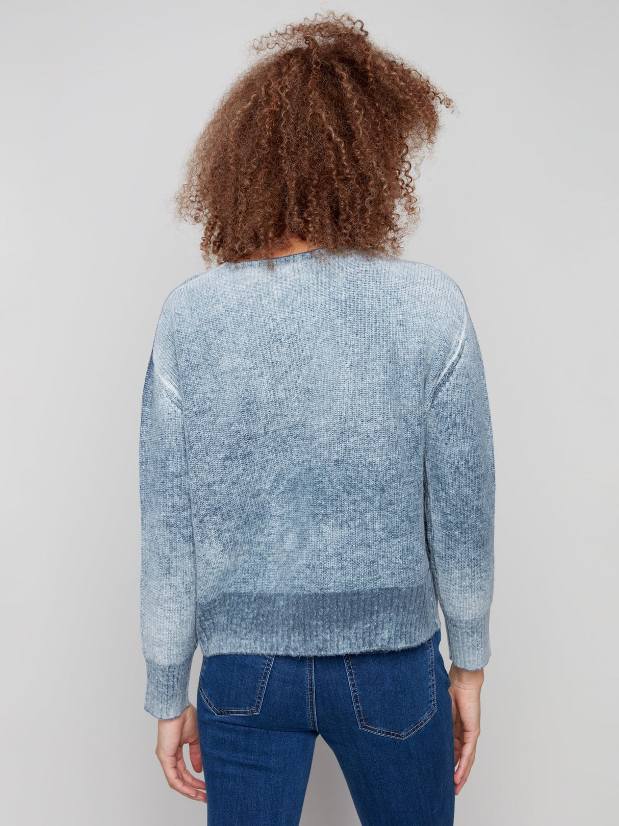 Charlie B Women's Crew Neck Fancy Stitch Sweater - A&M Clothing & Shoes - Westlock
