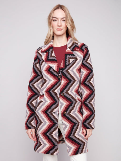 Charlie B Women's Crochet Button Up Long Coat - A&M Clothing & Shoes - Westlock