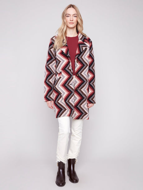 Charlie B Women's Crochet Button Up Long Coat - Primrose