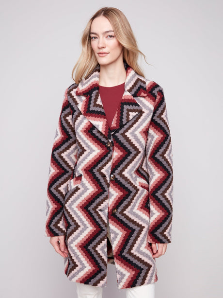 Charlie B Women's Crochet Button Up Long Coat - Primrose