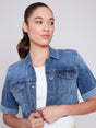 Charlie B Women's Crop Denim Jacket - A&M Clothing & Shoes - Westlock