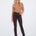 Charlie B Women's Cuffed Slim 5-Pocket Colored Twill Pants - Coffee