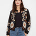 Charlie B Women's Edge to Edge Embroidered Basketweave Jacket - Poem