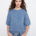 Charlie B Women's Elbow Sleeve Balloon Shape Sweater - Heather Denim