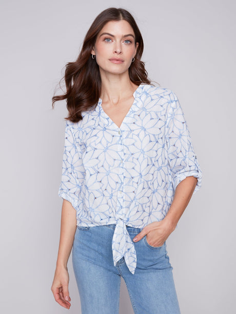Charlie B Women's Embroidered Blouse - A&M Clothing & Shoes
