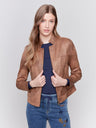 Charlie B Women's Faux Leather Jacket - A&M Clothing & Shoes - Westlock