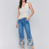 Charlie B Women's Flare Leg Pant with Laser Cut Lace - A&M Clothing & Shoes - Westlock