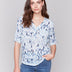 Charlie B Women's Half Button Blouse - A&M Clothing & Shoes - Westlock