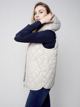 Charlie B Women's Hooded Quilted Vest - A&M Clothing & Shoes