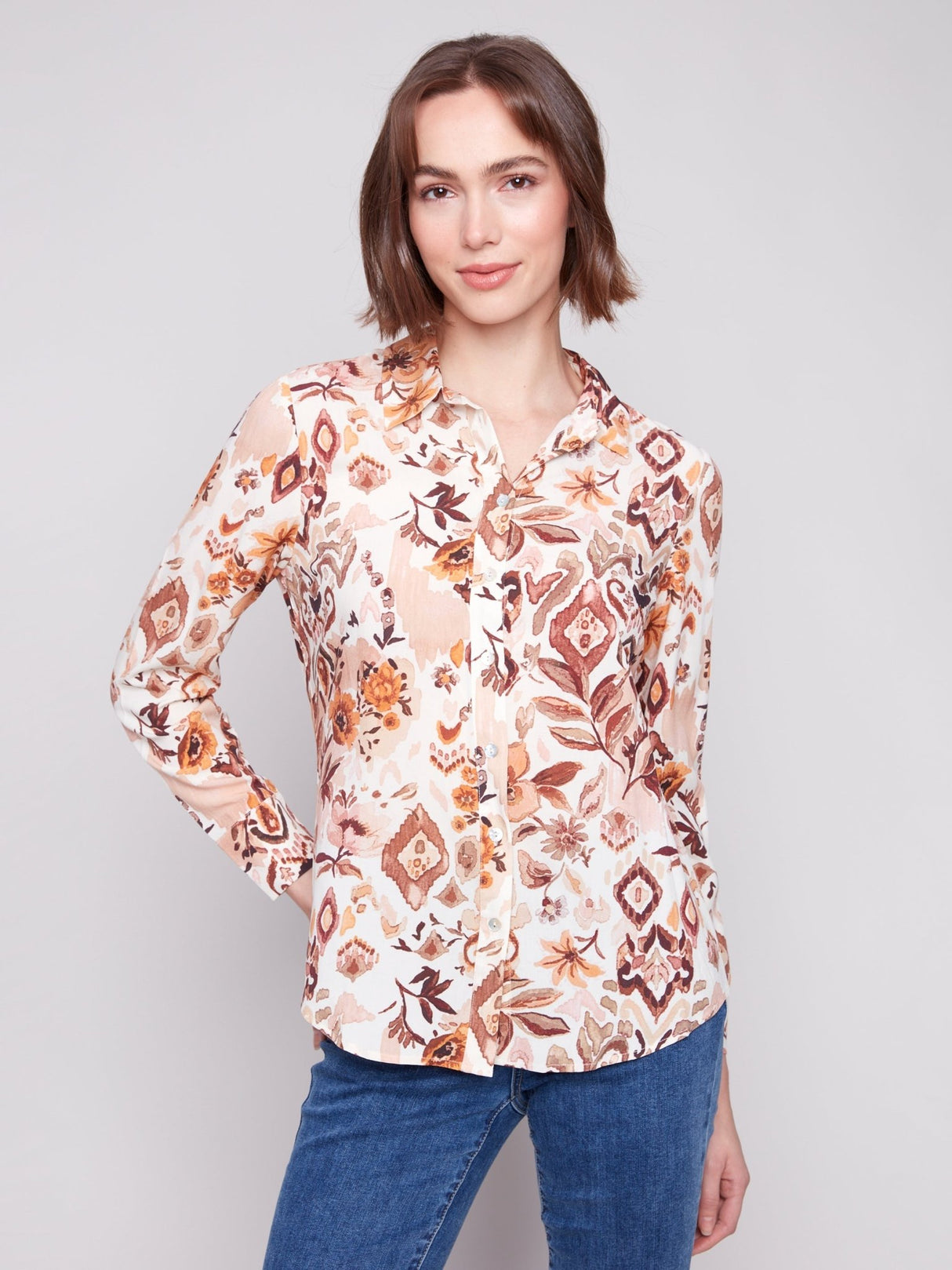 Charlie B Women's Long Sleeve Button Down Shirt - A&M Clothing & Shoes - Westlock