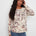 Charlie B Women's Long Sleeve Rounded Hem Crew Sweater - Poetry