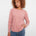 Charlie B Women's LS Drop Shoulder Boat Neck Button Sweater - Carnation