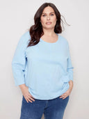 Charlie B Women's Organic Top Plus - Cerulean