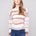 Charlie B Women's Patchwork Knit Drop Shoulder Sweater - Fig