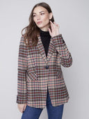 Charlie B Women's Plaid Blazer - Truffle
