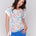 Charlie B Women's Printed Linen Top with Side Tie - Flowers
