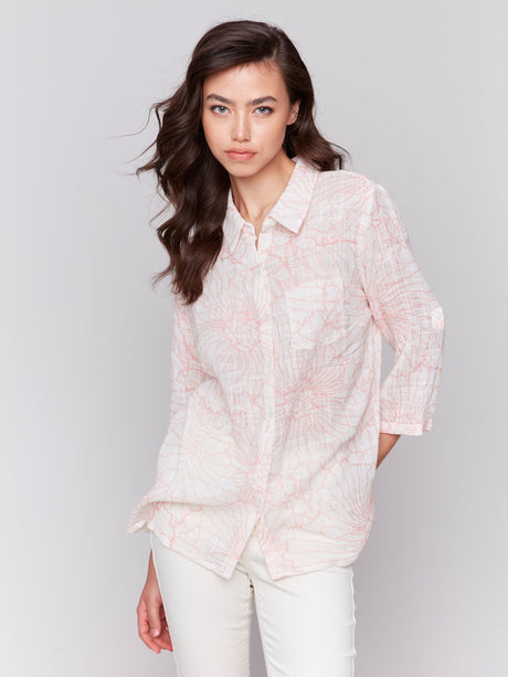 Charlie B Women's Printed LS Shirt - A&M Clothing & Shoes - Westlock