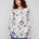 Charlie B Women's Printed Rounded Hem Sweater - Blush