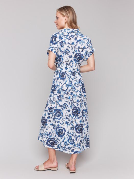 Charlie B Women's Printed Short Sleeve Maxi Dress - A&M Clothing & Shoes - Westlock