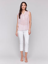 Charlie B Women's Printed Sleeveless Shirt - A&M Clothing & Shoes
