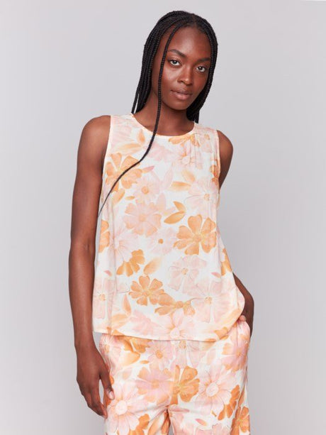 Charlie B Women's Printed Sleeveless Top - Blooming