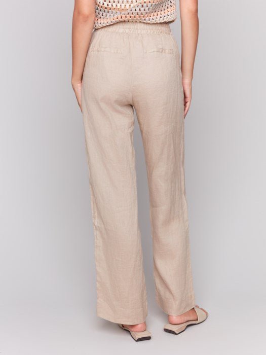 Charlie B Women's Pull On Linen Wide Leg Pant - A&M Clothing & Shoes - Westlock