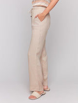 Charlie B Women's Pull On Linen Wide Leg Pant - A&M Clothing & Shoes Westlock
