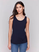 Charlie B Women's Reversible Bamboo Cami - Navy