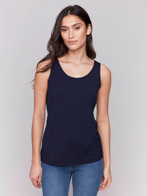 Charlie B Women's Reversible Bamboo Cami - Navy