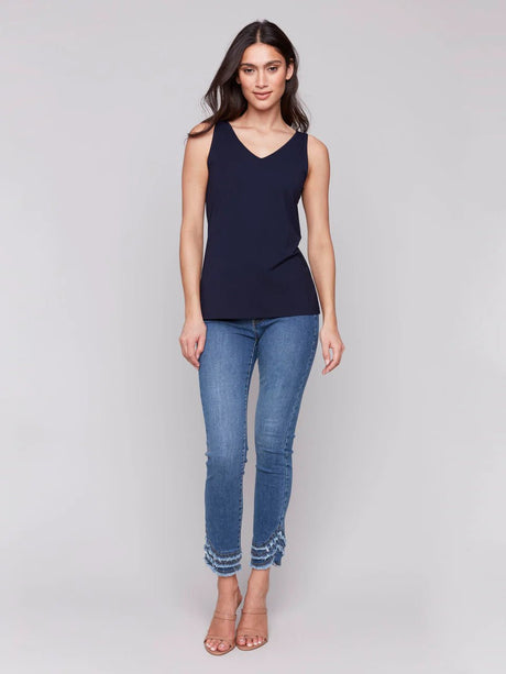 Charlie B Women's Reversible Bamboo Cami - Navy
