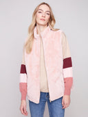Charlie B Women's Reversible Quilted Faux Fur Vest - Ballet