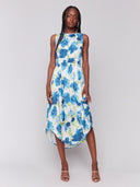 Charlie B Women's Sleeveless Printed Flowy Dress - Lime