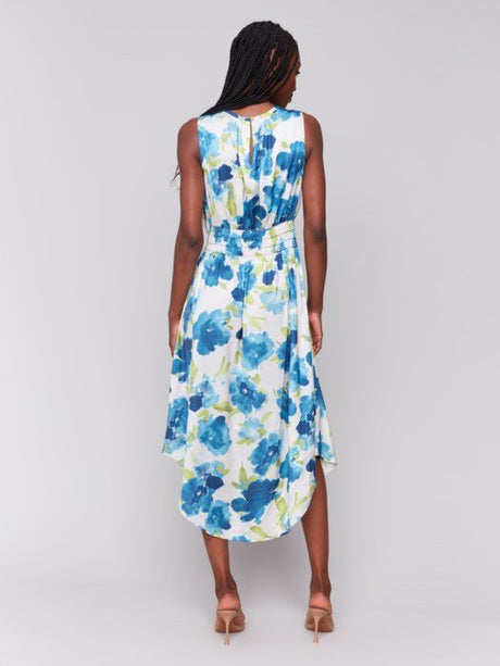 Charlie B Women's Sleeveless Printed Flowy Dress - Lime